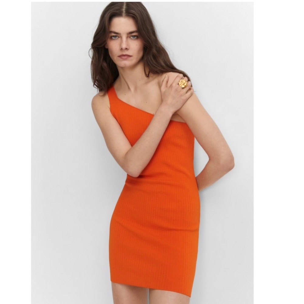 NWT MNG Mango Asymmetrical Knit Dress